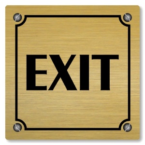 Exit, 118x118mm, zlatá, Kansas
